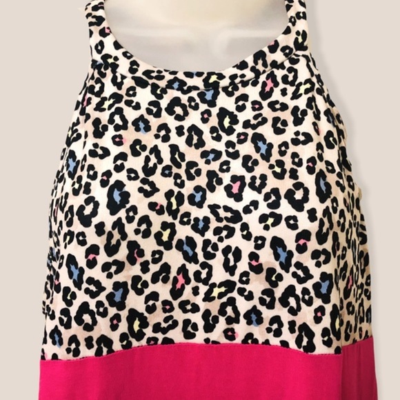 Leopard Print color Block Halter - Picture 2 of 6